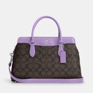 Coach Lillie Satchel brown/iris Nwt